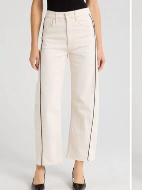 Mother The Half Pipe High Waist Wide Leg Ankle Jeans